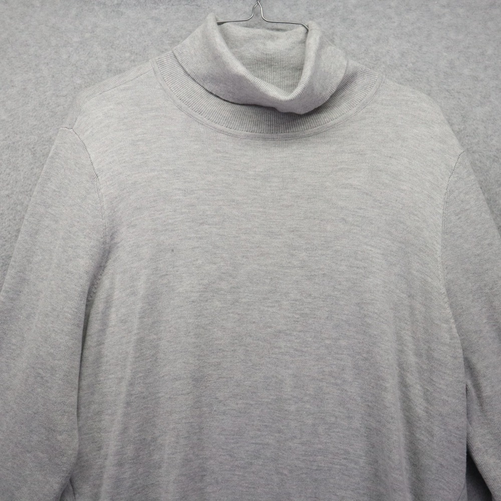 Chico's Sweater Womens 2 Large Pullover Knit Tunic Cowl Neck Gray Long Sleeve‎ - Picture 2 of 9